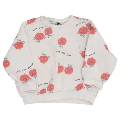 Sweatshirt (Beige, Red) from Minories Cotton, Polyester