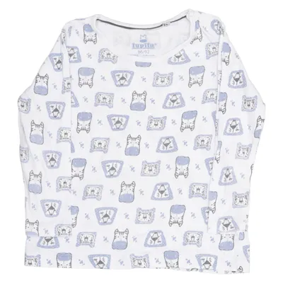 Långärmad t-shirt (Vit, Blå) från Lupilu Bomull