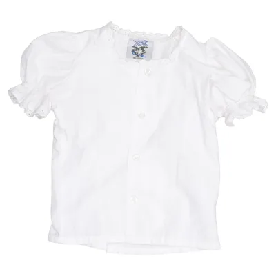 Dirndlbluse (Hvid) fra Alb Trachten Bomuld, Polyester