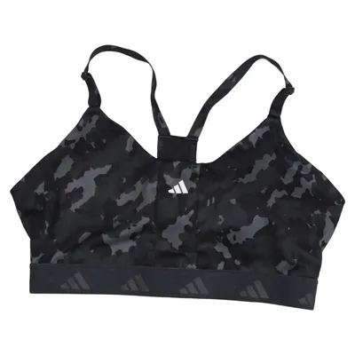 Sports-BH (Sort, Grå) fra Adidas Elastan, Polyamid, Genanvendt polyester