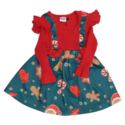 Robe (Rouge, Vert, Multicolore) de PatPat Coton, Polyester