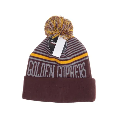 Bobble hat (Brown, Yellow, Gray) from Captivating