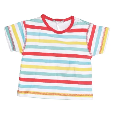 T-shirt (White, Multicolored) from Pitter Patter Cotton