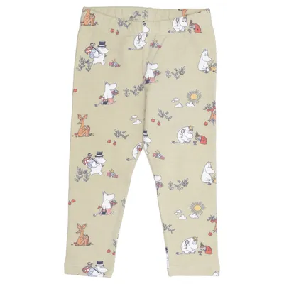Leggings (Grøn, Flerfarvet) fra Moomin by Lindex Bomuld, Elastan