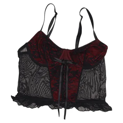 Bustier (Svart, Röd)