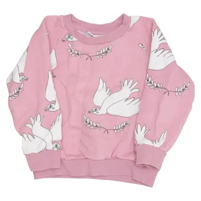 Sweatshirt (Pink, White) from Mini Rodini Organic cotton