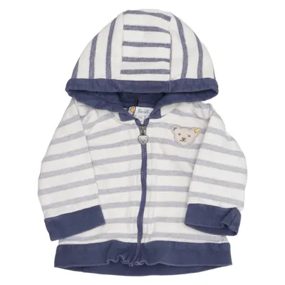 Hoodie (Blue, White) from Steiff Cotton, Elastane