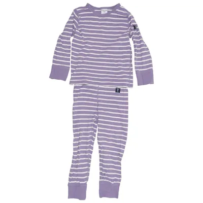 Pyjamasz (Lilla, Hvid) fra Polarn O. Pyret Økologisk bomuld