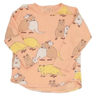 Långärmad t-shirt (Orange, Flerfärgad) från Lindex Bomull