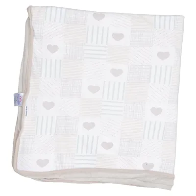 Baby blanket (White, Beige) from Beauty Baby Cotton, Polyester