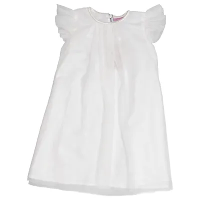 Robe de fille de fleur (Blanc) de MIX Polyester
