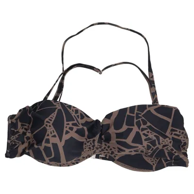 Bikini top (Zwart, Bruin) van Leonado Elastaan, Polyamide