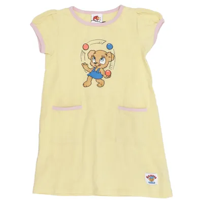 Robe (Jaune) de Bamses Värld Coton, Élasthane