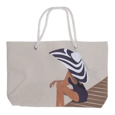 Strandtas (Beige, Zwart, Wit) van LBVYR