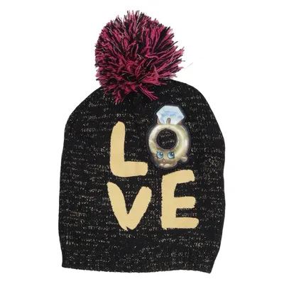 Tophue (Sort, Guld, Pink) fra Shopkins Akryl