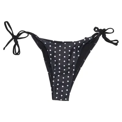 Bikiniunterteil (Schwarz, Weiß) Elasthan, Polyester