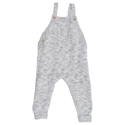 Latzhose (Grau, Blau, Weiß) von Zara Mini Acryl, Baumwolle, Leinen
