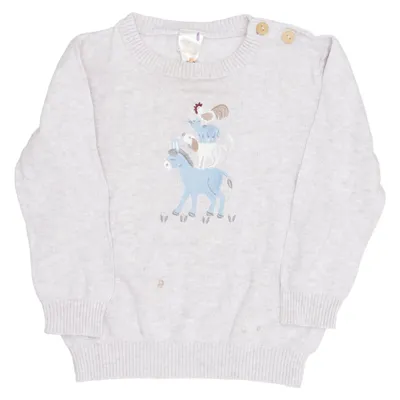Sweater (Beige, Multicolored) from Pusblu Cotton
