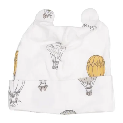 Beaniehue (Hvid, Flerfarvet) fra Lindex Newborn Bomuld, Elastan