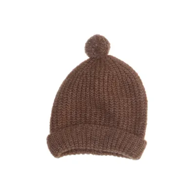 Pompon muts (Bruin) van Zara Acryl, Polyester, Wol