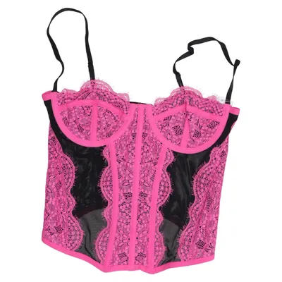 Bustier (Pink, Sort) fra Out from Under Elastan, Nylon