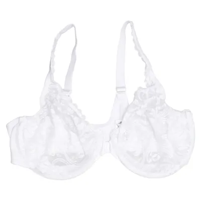 Bra (White) from Glamorise Elastane, Polyamide, Polyester
