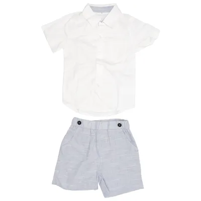 Set (Wit, Blauw) Katoen, Polyester