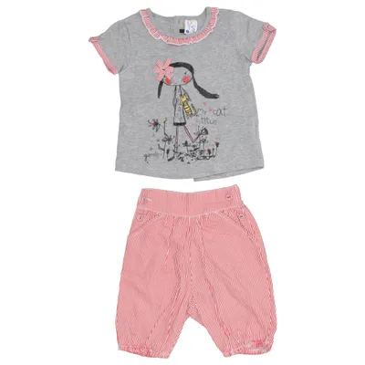 Ensemble (Gris, Rouge, Blanc) de Dots Coton, Élasthane