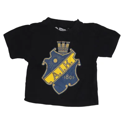 T-shirt (Zwart, Blauw, Geel) van AIK Organisch katoen