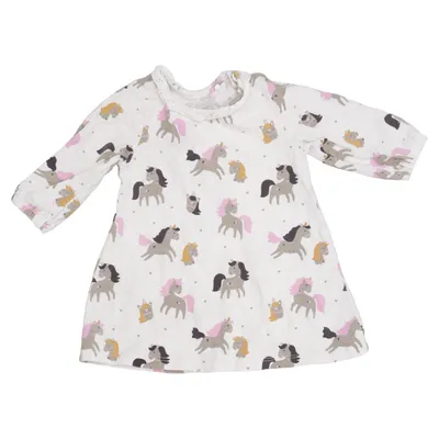Robe (Blanc, Multicolore) de Name It Élasthane, Coton biologique