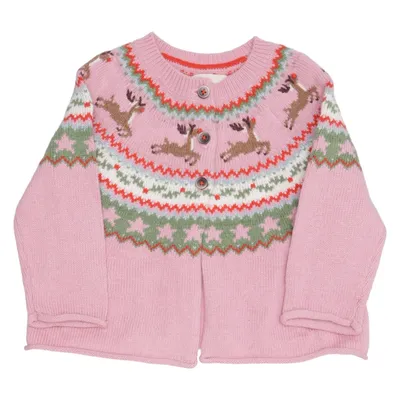 Cardigan (Pink, Multicolored) from Baby Boden Cotton, Polyamide, Wool