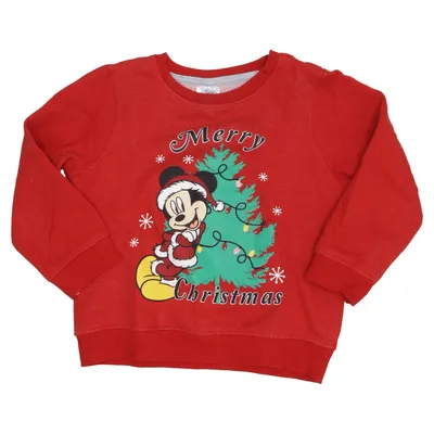 Jultröja (Röd, Flerfärgad) från Disney Baby Bomull, Polyester