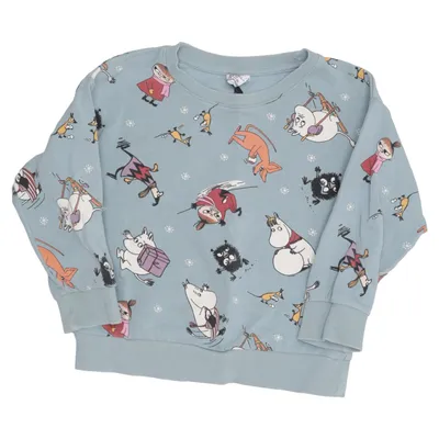 Sweatshirt (Blau, Mehrfarbig) von Moomin by Lindex Baumwolle, Elasthan