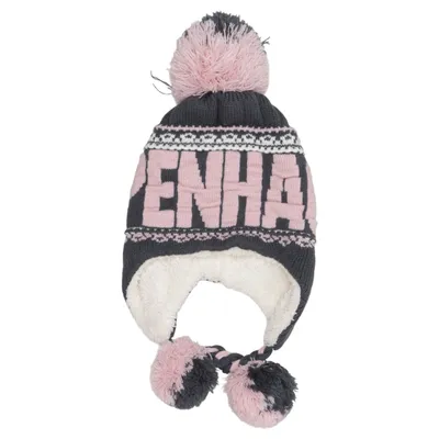 Bobble hat (Gray, Pink, White) from Robin Ruth Acrylic