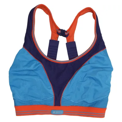 Sports bra (Orange, Blue, Multicolored) from Shock Absorber Elastane, Polyamide, Polyester