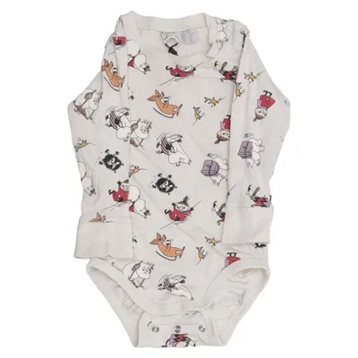 Romper (Beige, Meerkleurig) van Moomin by Lindex Katoen, Elastaan