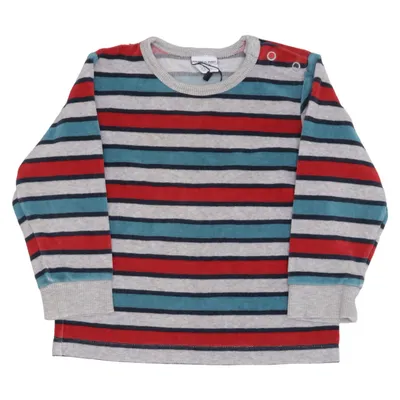 Långärmad t-shirt (Grå, Röd, Blå) från Polarn O. Pyret Bomull, Polyester
