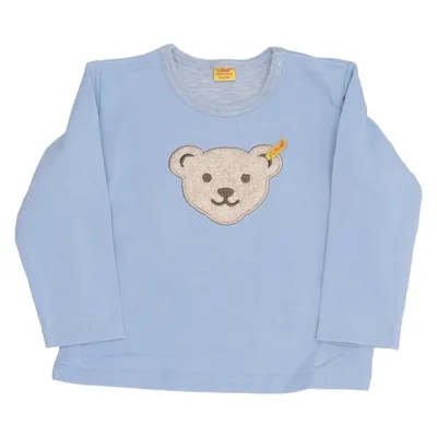 T-shirt à manches longues (Bleu) de Steiff Coton, Élasthane