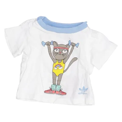 T-shirt (Vit, Blå) från Adidas Mini Rodini Ekologisk bomull