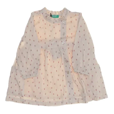 Jurk (Beige, Rood) van United Colors of Benetton Katoen, Viscose