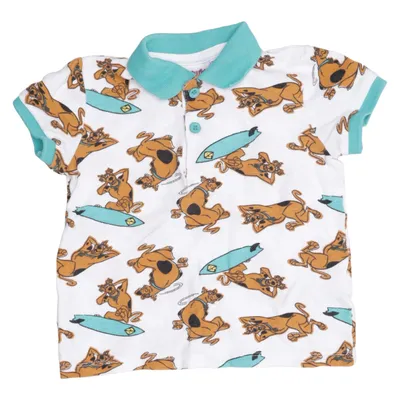 Polo shirt (White, Brown, Turquoise) from Scooby-Doo Cotton