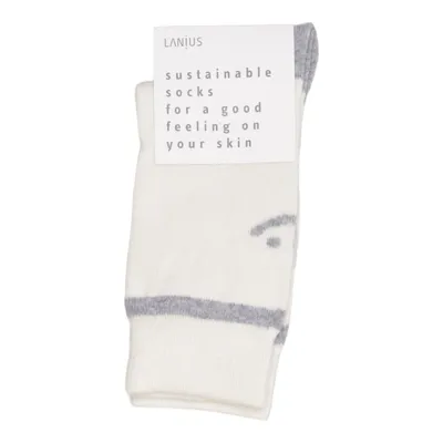Knit socks (White, Gray) from Lanius Cotton, Elastane, Polyamide, Wool