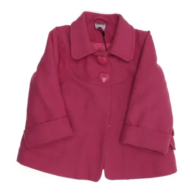 Coat (Pink) from Papagino Polyester, Wool