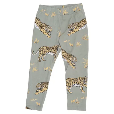 Leggings (Grön, Gul) från The Striped Cat Elastan, Ekologisk bomull