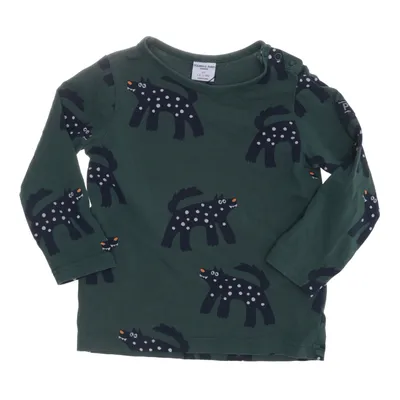 Långärmad t-shirt (Grön, Blå) från Polarn O. Pyret Elastan, Ekologisk bomull
