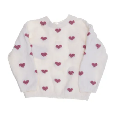 Sweater (Hvid, Pink) fra Zara Akryl, Bomuld, Polyamid