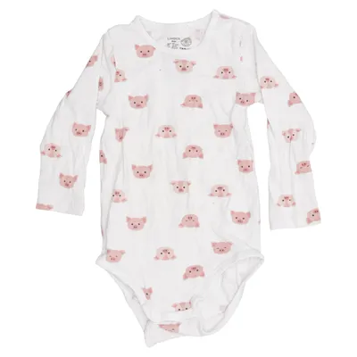 Body (Weiß, Pink) von Lindex Baby Baumwolle, Elasthan