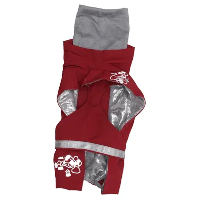 Dog coat (Red, Gray) from Hurtta Polyester