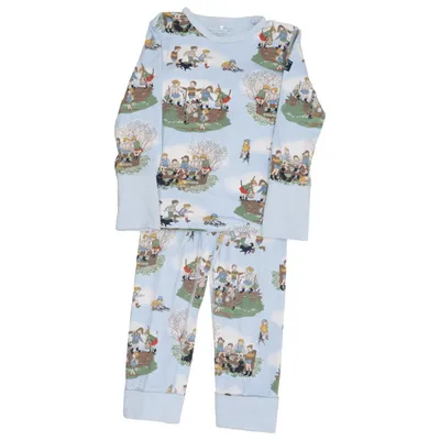 Pyjamas (Wir Kinder aus Bullerbü) från Polarn O. Pyret Elastan, Ekologisk bomull