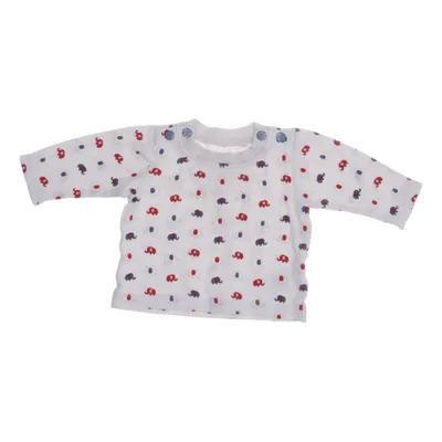 Långärmad t-shirt (Vit, Röd, Blå) från Bornino Ekologisk bomull